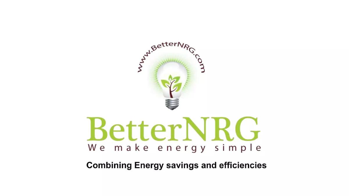 BetterNRG pitch deck slide 1 of 14