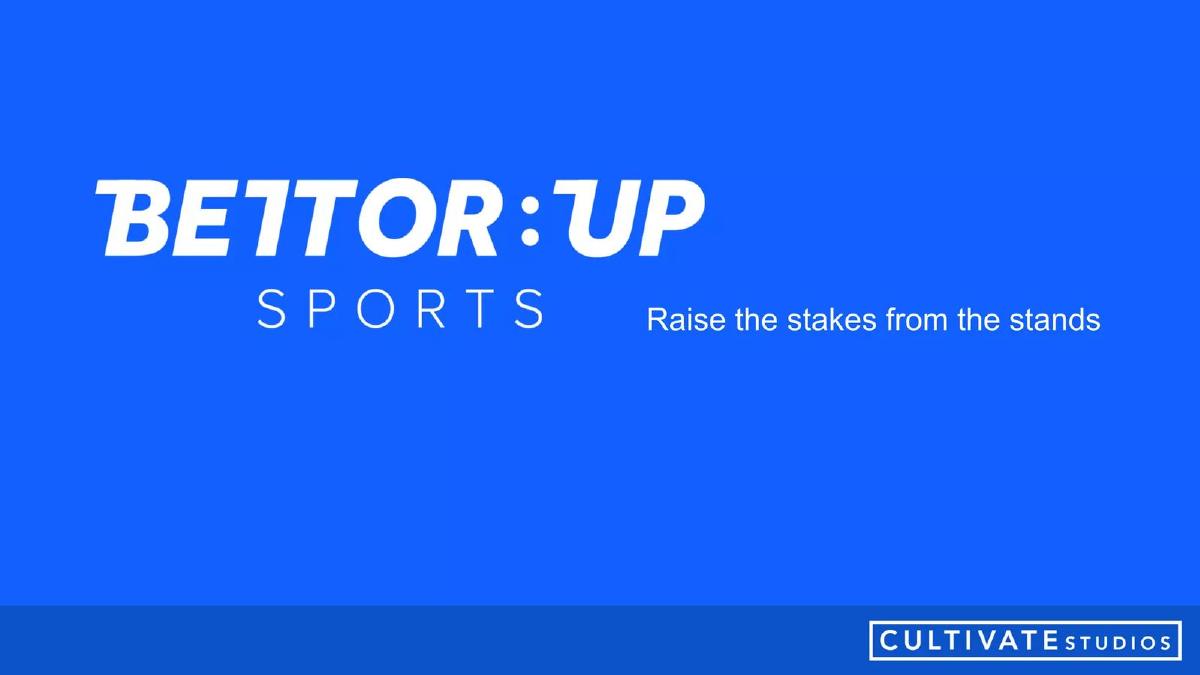 BettorUP Sports pitch deck slide 1 of 24