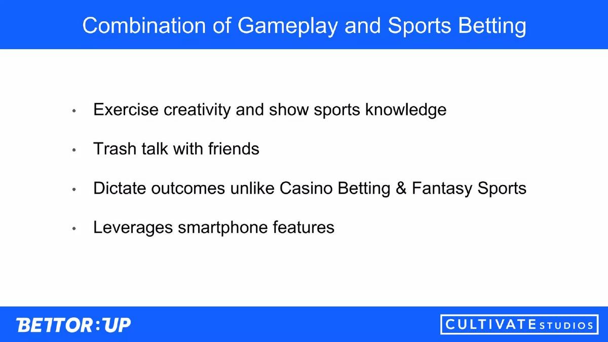 BettorUP Sports pitch deck slide 5 of 24