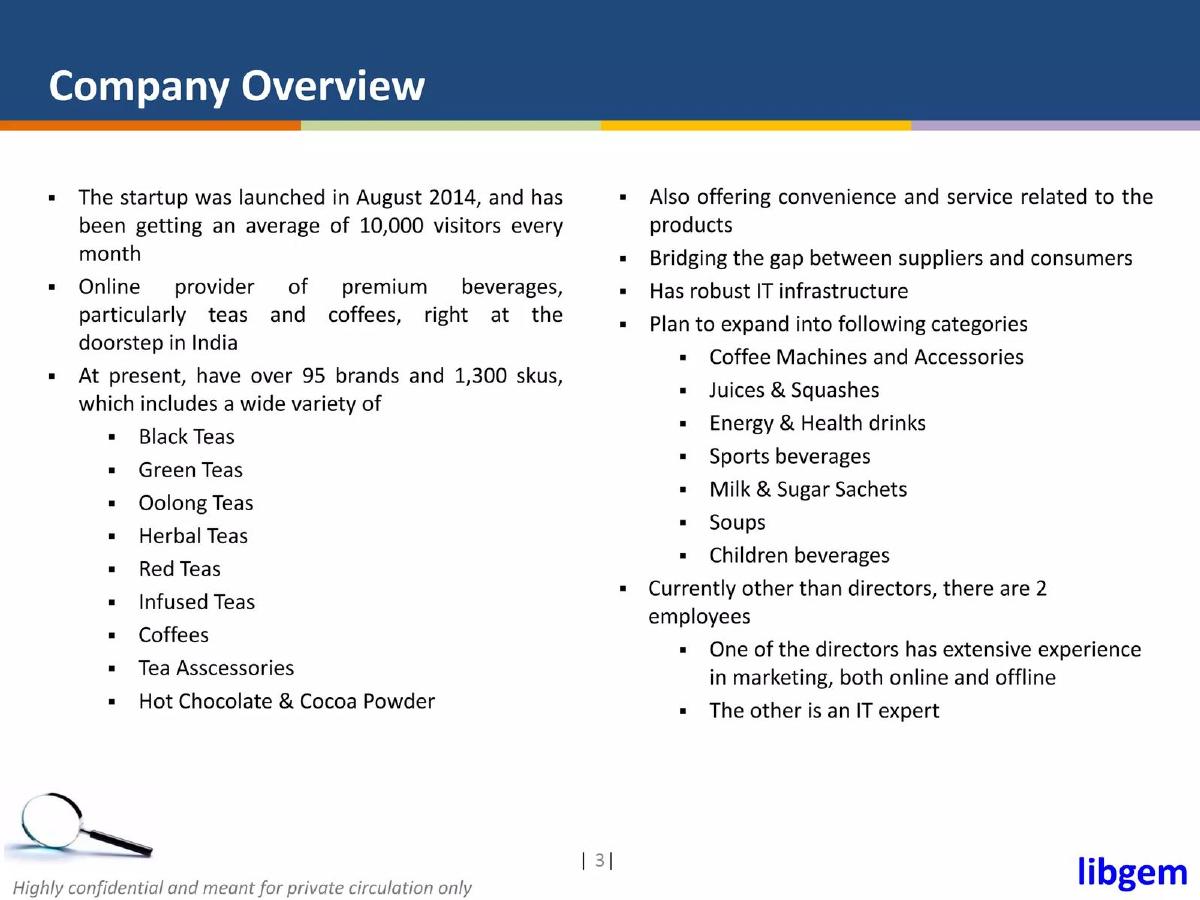 Beveragewala pitch deck slide 3 of 14