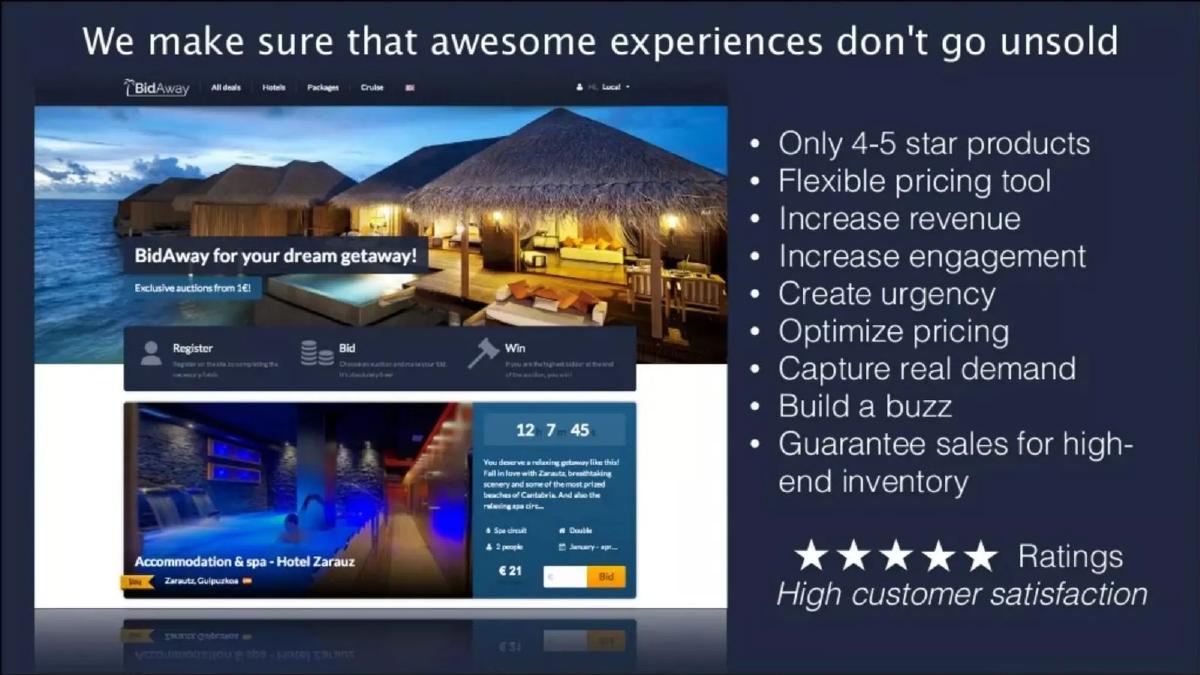BidAway pitch deck slide 2 of 11