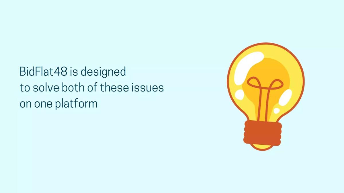 BidFlat48 pitch deck slide 3 of 13