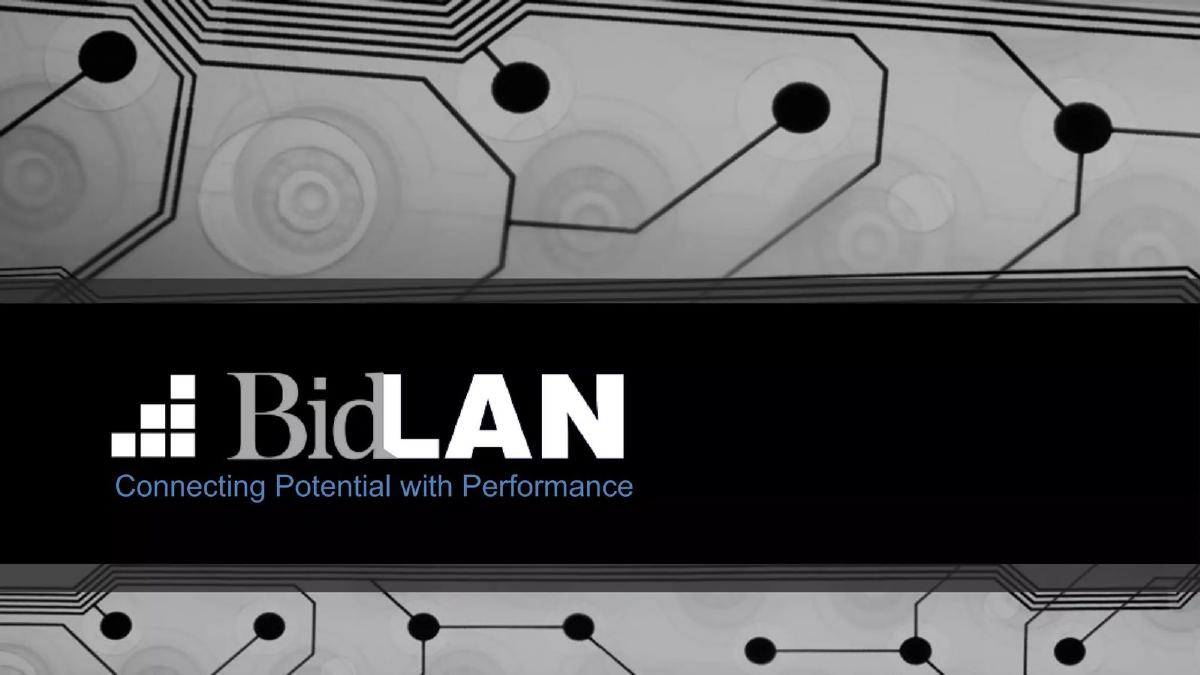 BidLAN pitch deck slide 1 of 19