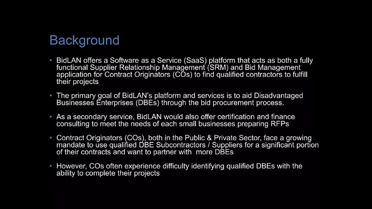 BidLAN pitch deck slide 4 of 19