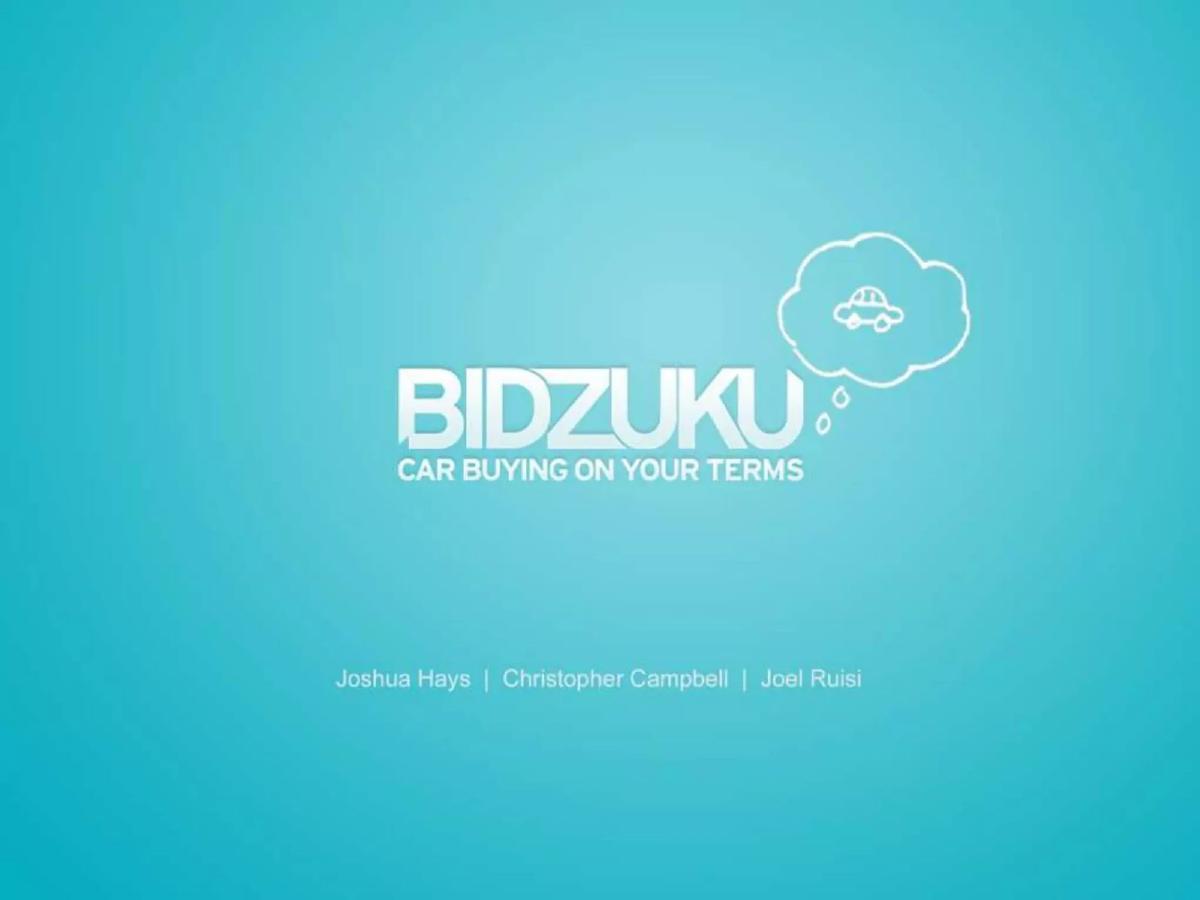 Bidzuku pitch deck slide 1 of 18