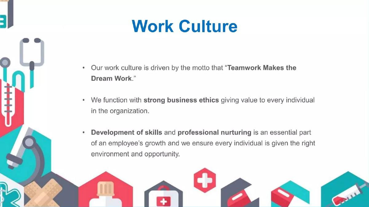 Bijana Healthcare pitch deck culture slide 8