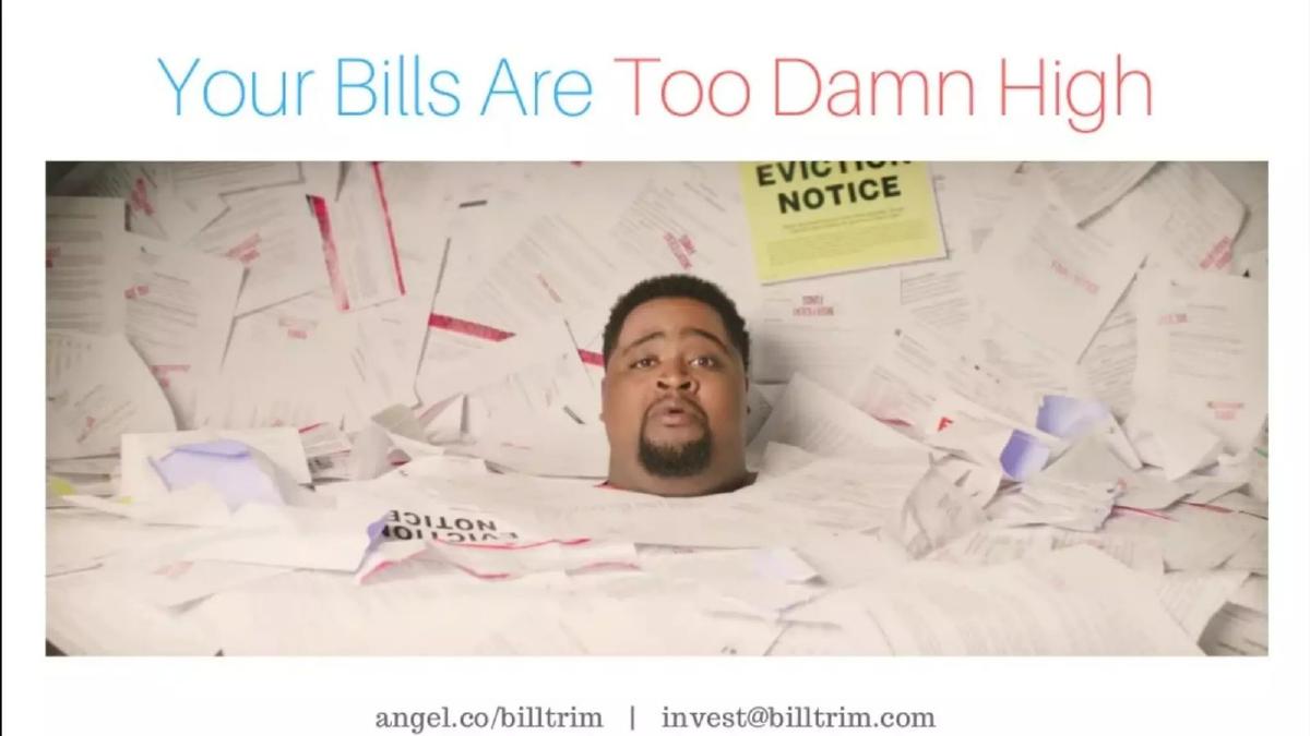 BillTrim pitch deck slide 3 of 9