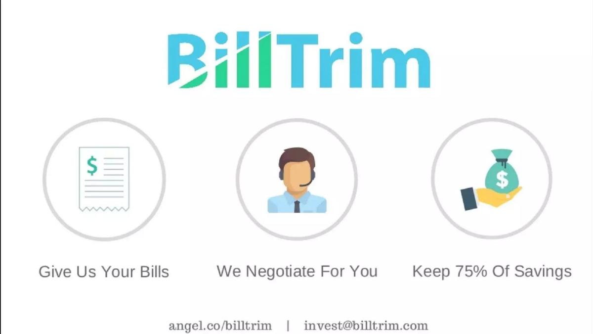 BillTrim pitch deck slide 4 of 9