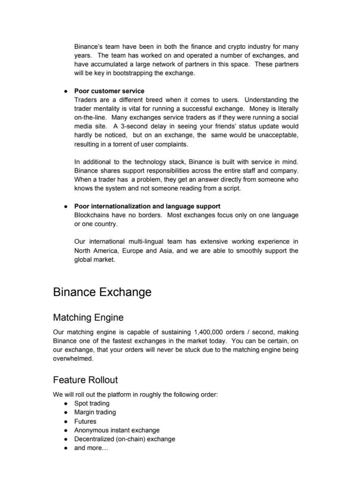 Binance pitch deck slide 4 of 17