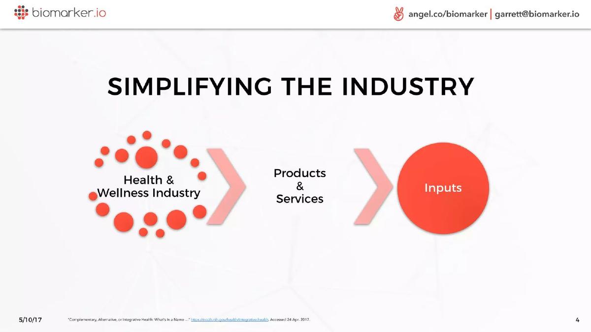 Biomarker pitch deck slide 4 of 11