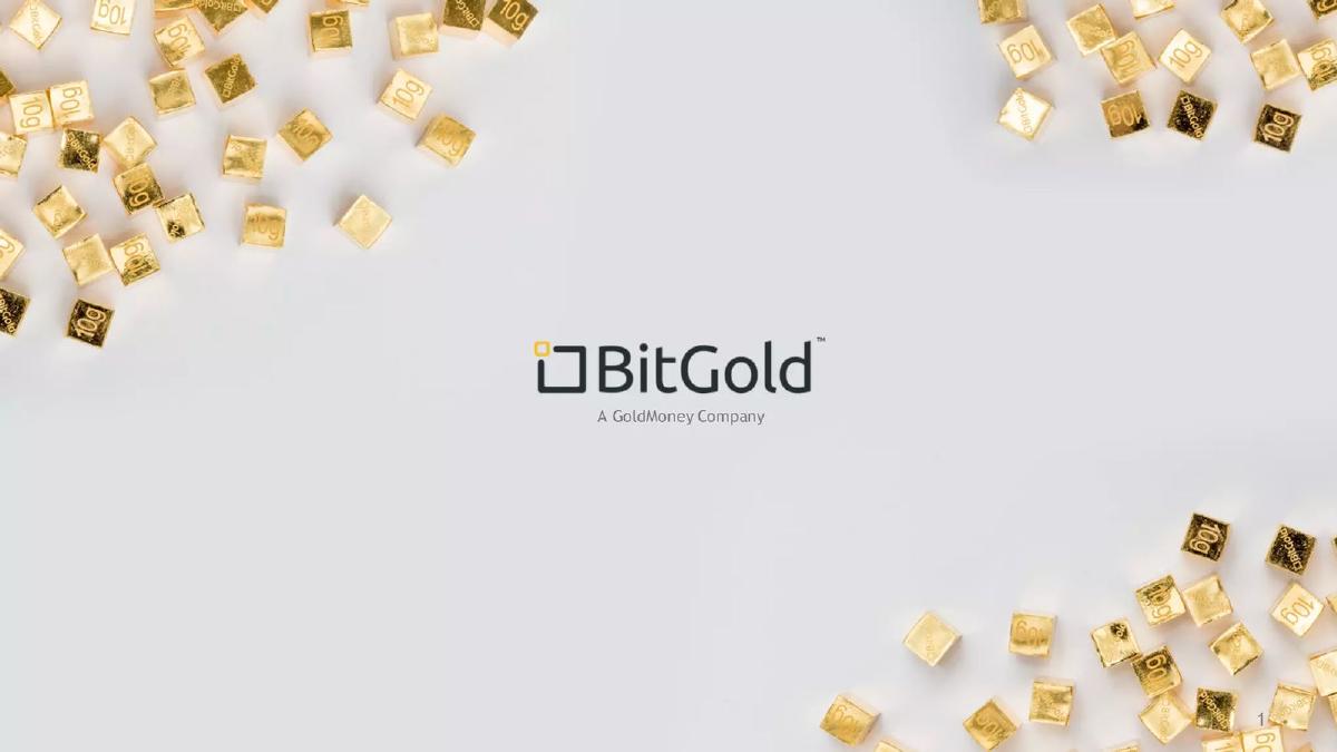 Bit Gold pitch deck slide 1 of 45