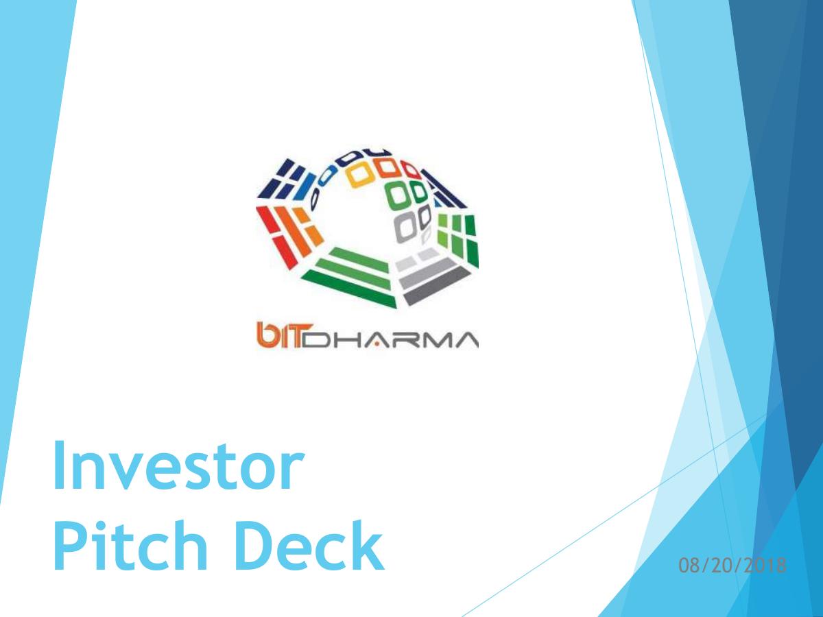 Bitdharma pitch deck slide 1 of 12
