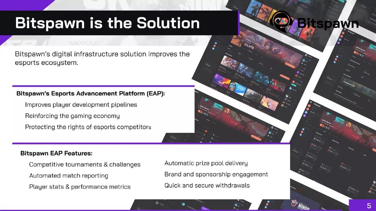 Bitspawn pitch deck slide 5 of 21