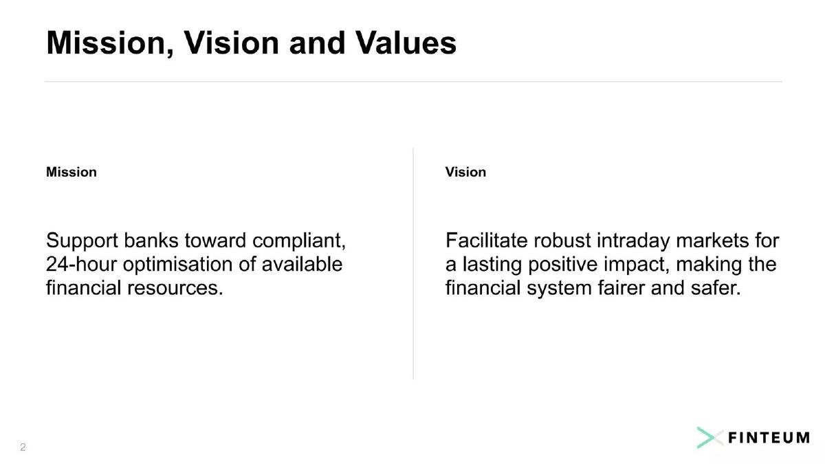Finteum pitch deck slide 2 of 13