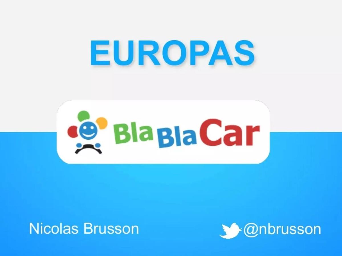 BlaBlaCar pitch deck slide 1 of 10