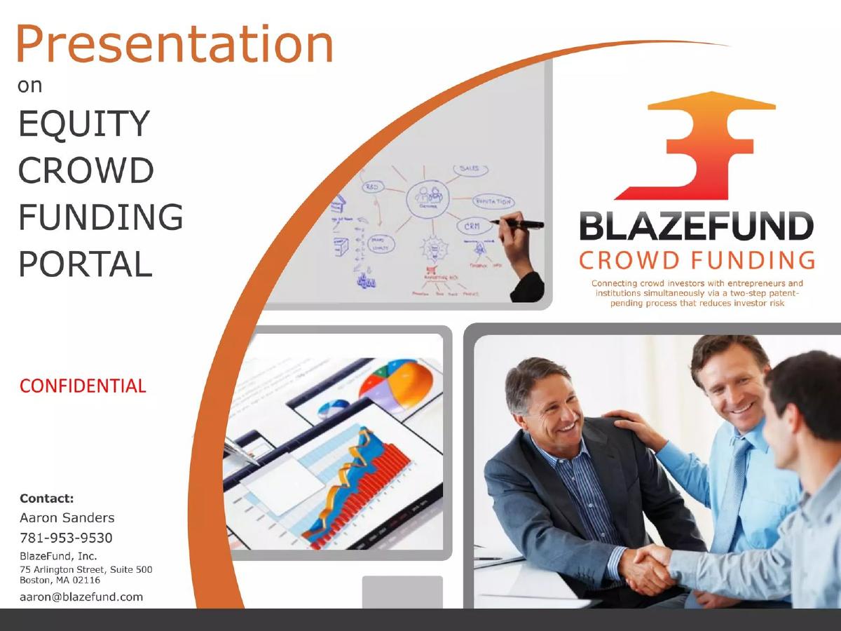 BlazeFund pitch deck slide 1 of 15