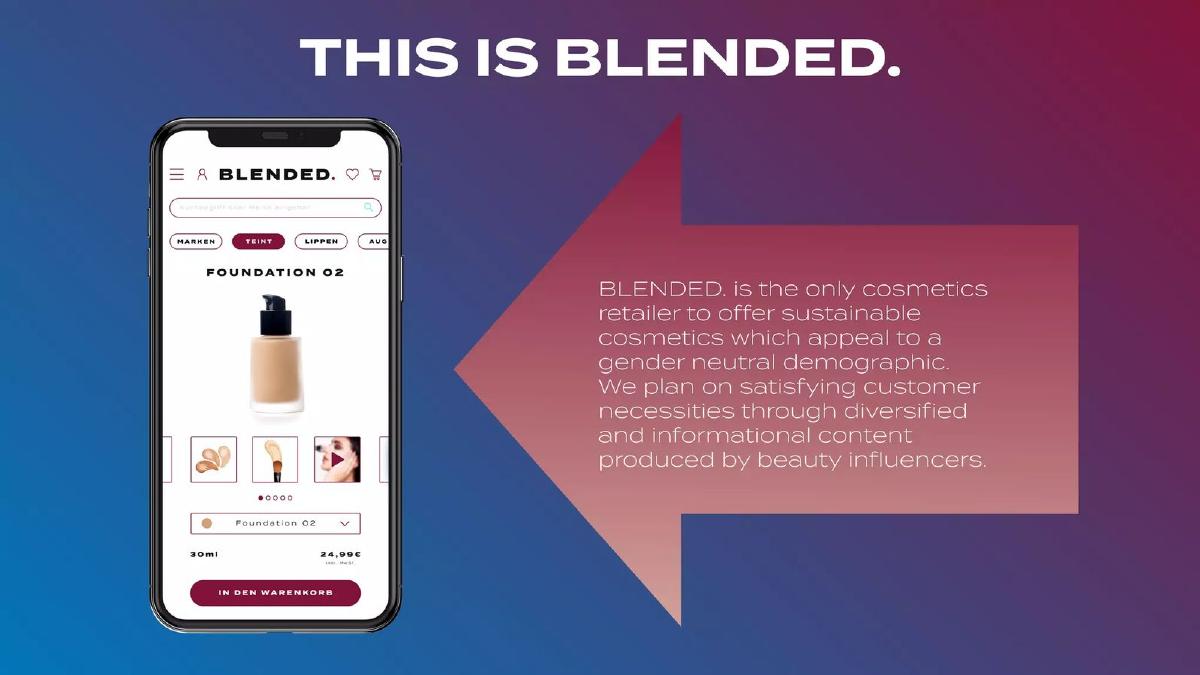 BLENDED. pitch deck slide 4 of 18