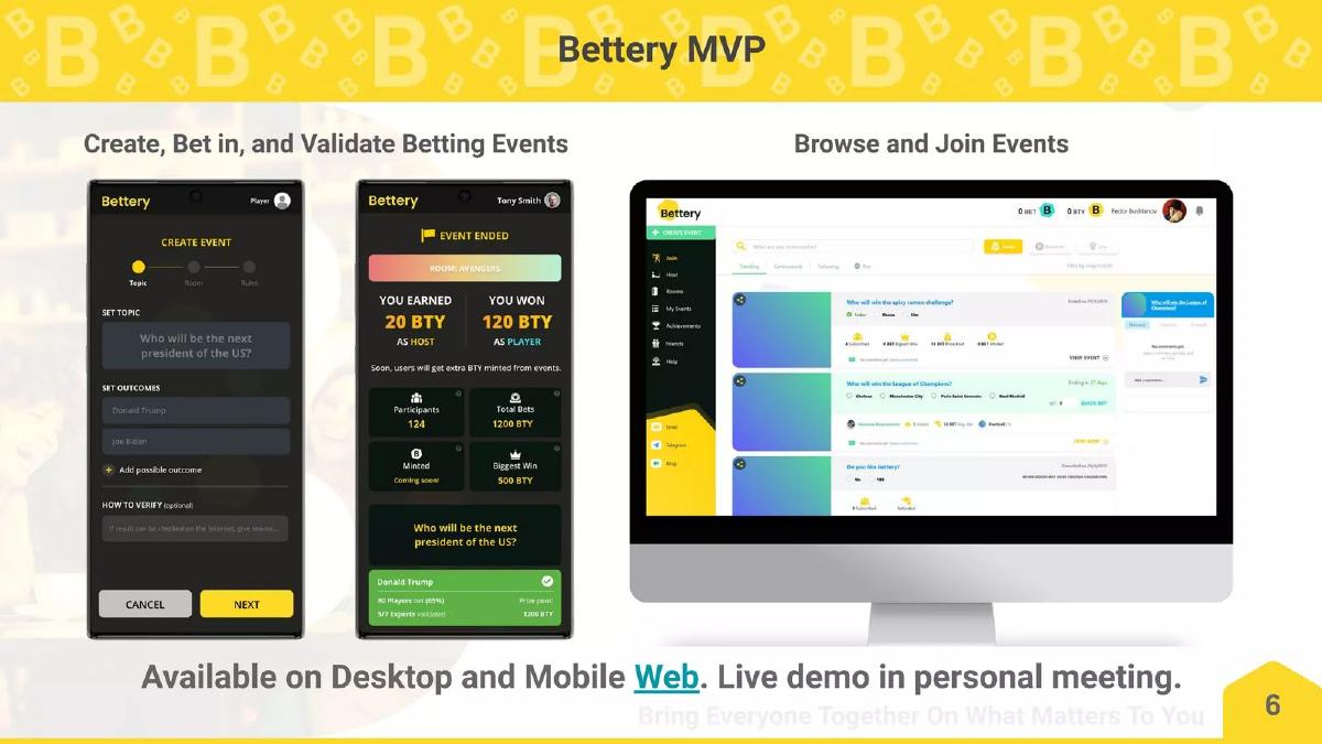 Bettery pitch deck slide 6 of 33