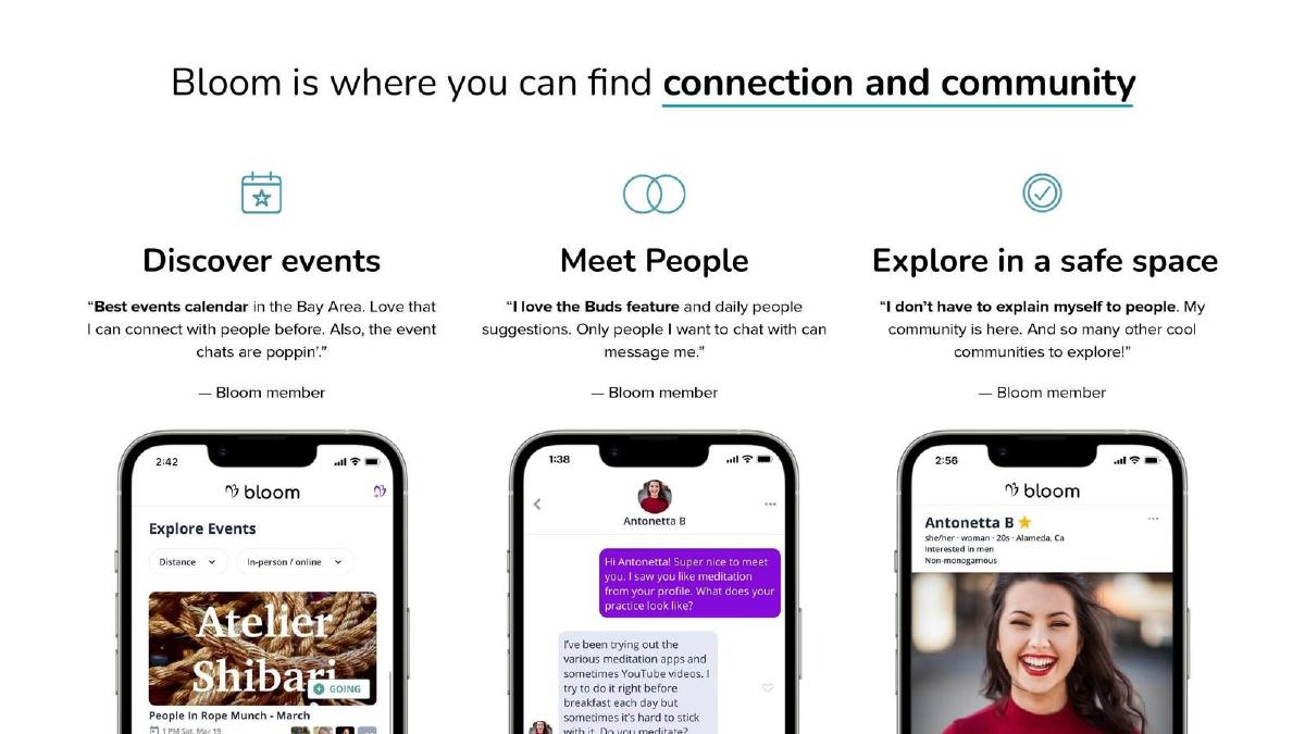 Bloom Community pitch deck slide 5 of 14