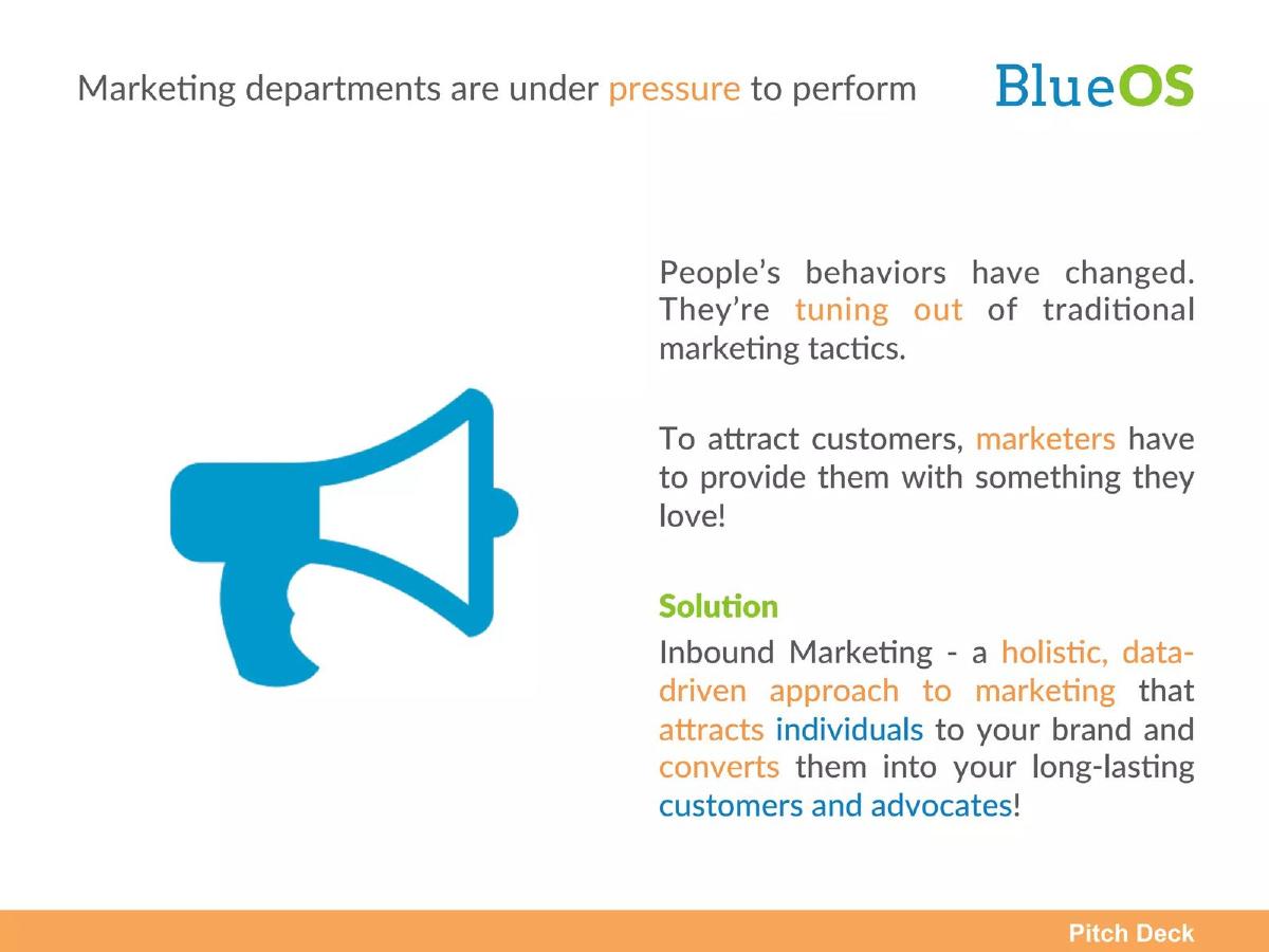 BlueOS pitch deck slide 2 of 14