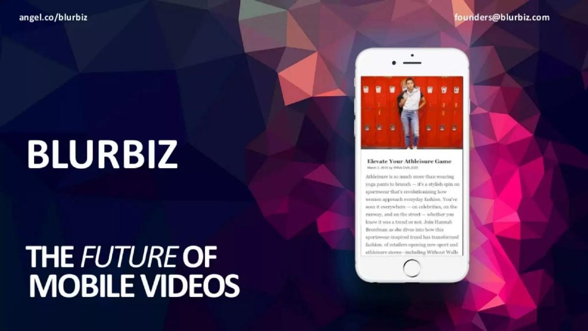 blurbiz pitch deck slide 1 of 8