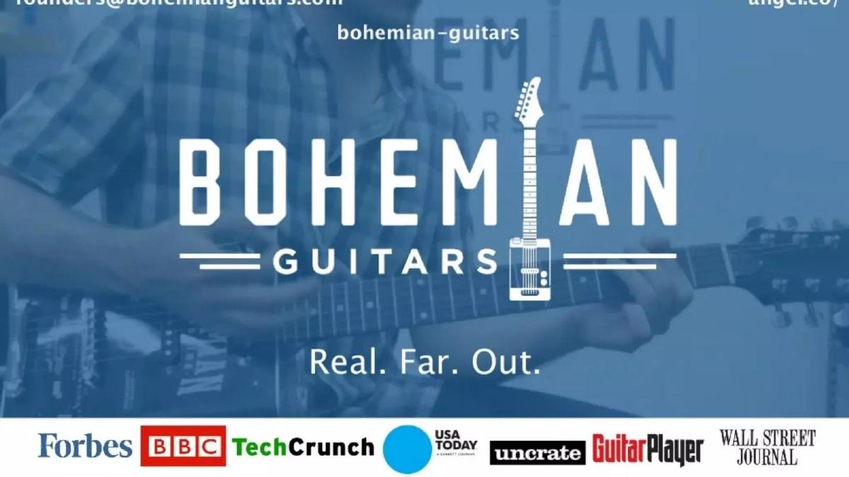 Bohemian Guitars pitch deck slide 1 of 12