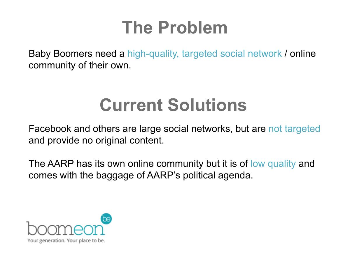 Boomeon pitch deck slide 6 of 16