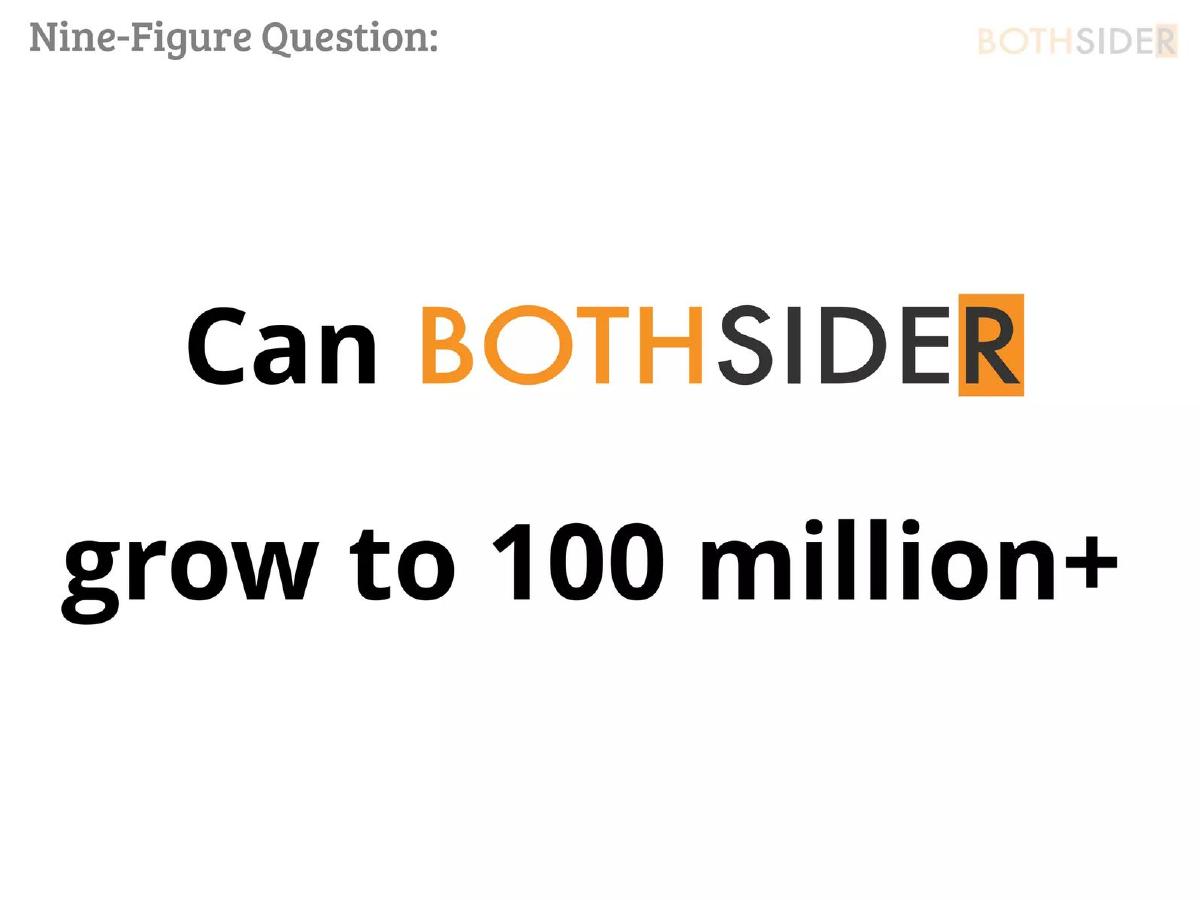 Bothsider.com pitch deck slide 6 of 12
