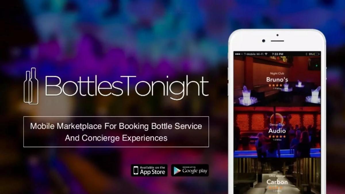 BottlesTonight pitch deck slide 1 of 7