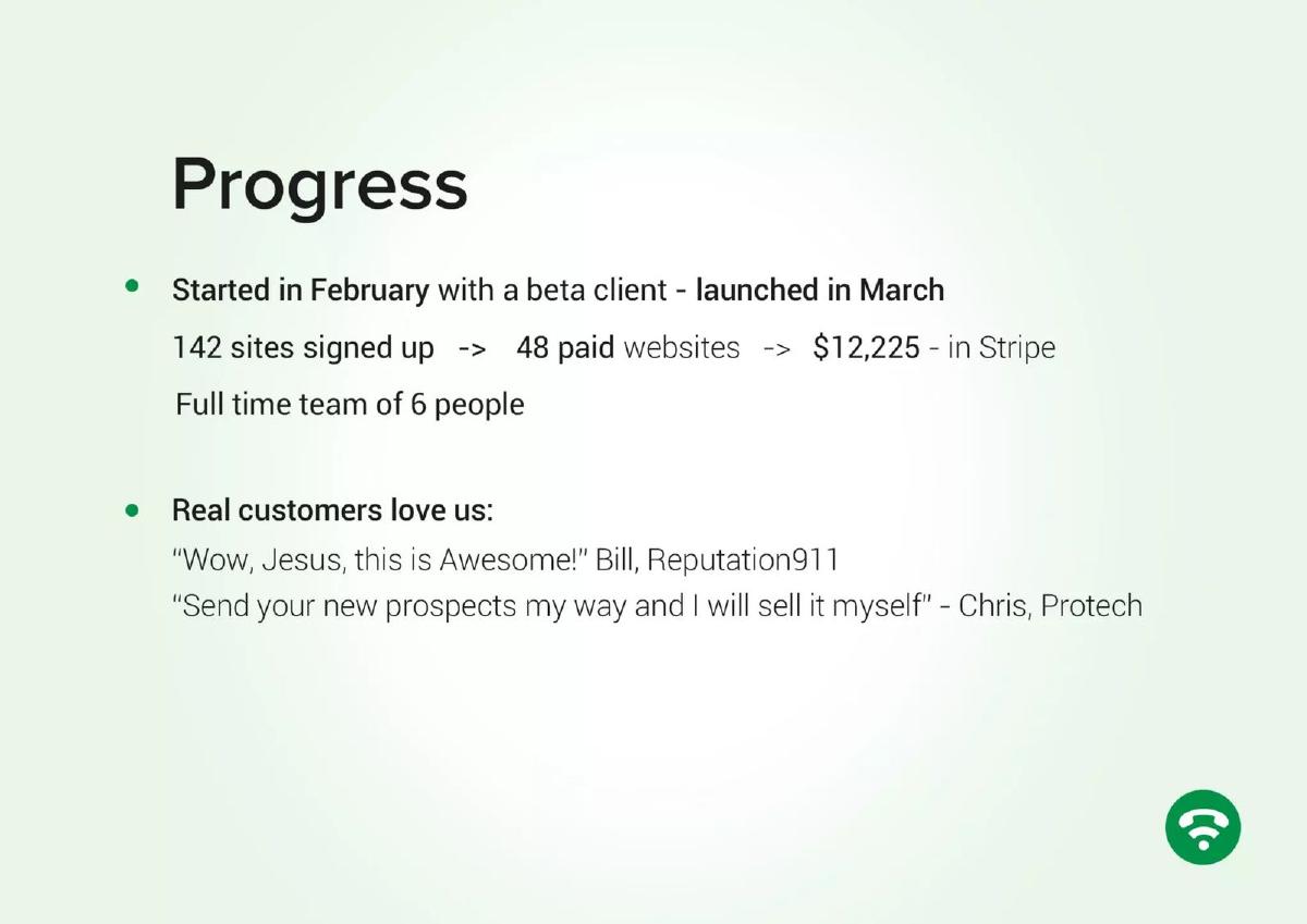 Bouncehelp pitch deck slide 6 of 8