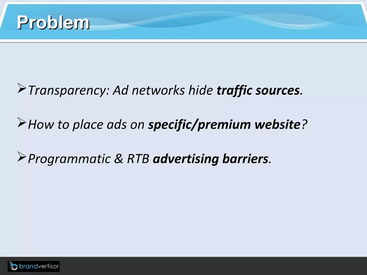 Brandvertisor pitch deck slide 2 of 16