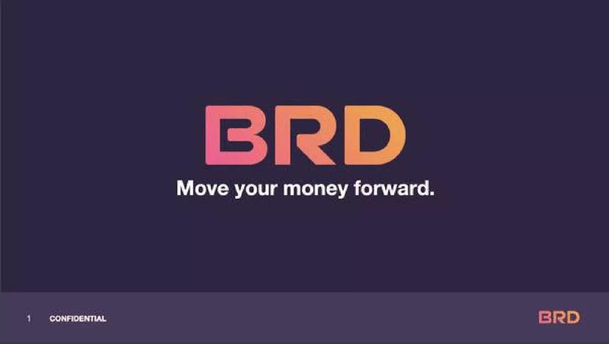 BRD pitch deck slide 1 of 23