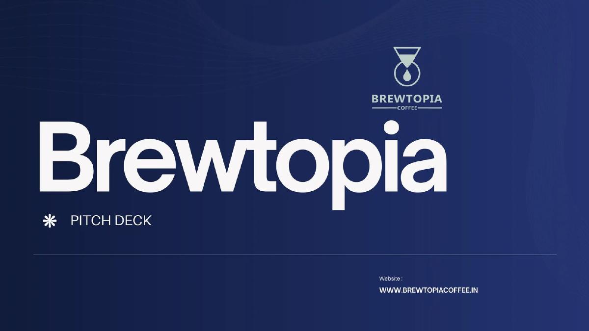 Brewtopia pitch deck slide 1 of 9