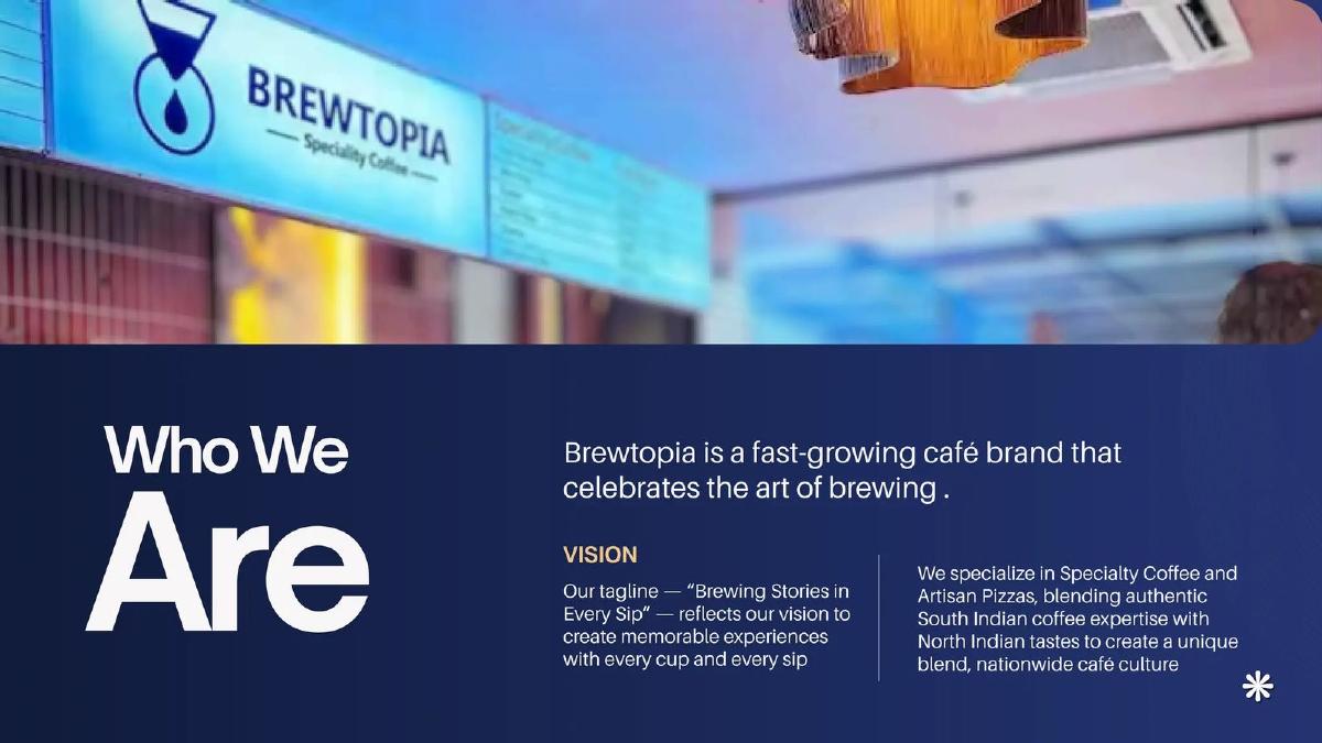 Brewtopia pitch deck slide 2 of 9