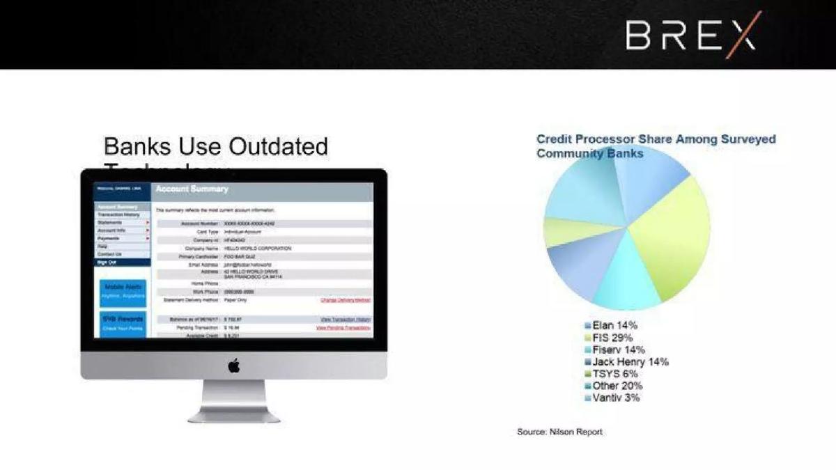 Brex pitch deck slide 5 of 19