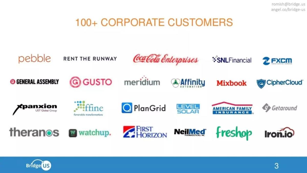 Bridge US pitch deck slide 3 of 9