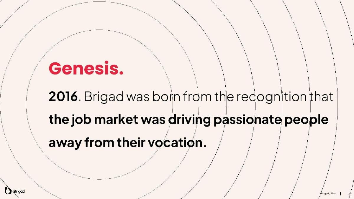 Brigad pitch deck slide 3 of 20