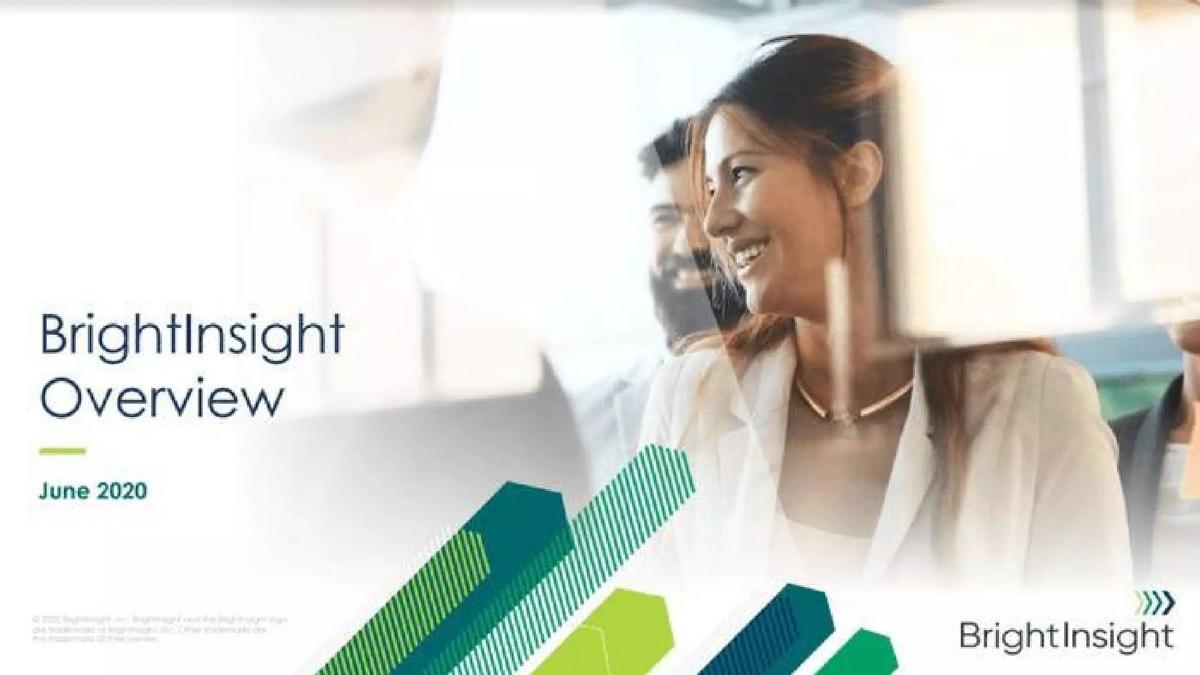 BrightInsight pitch deck slide 1 of 25