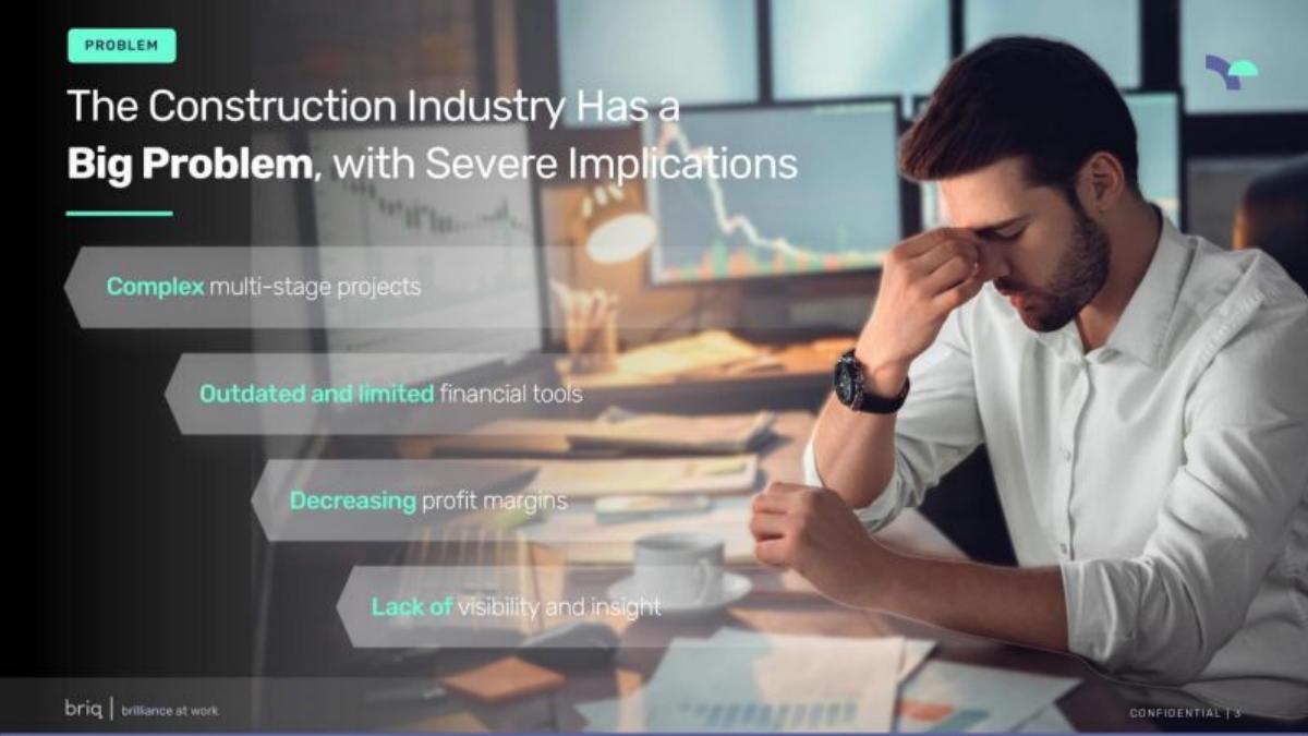 Briq pitch deck slide 3 of 13