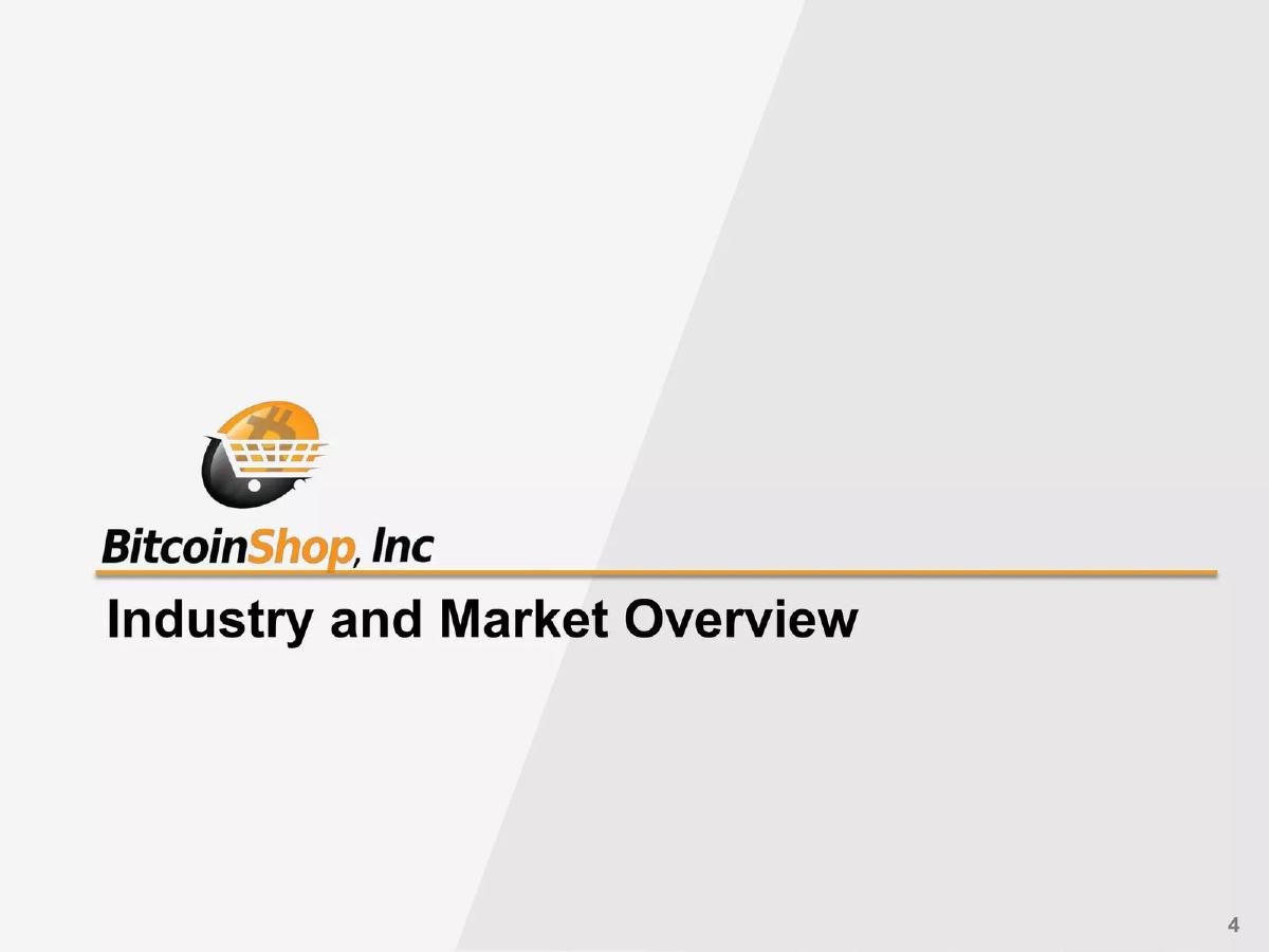 Bitcoin Shop, Inc. (now BTCS) pitch deck slide 4 of 20