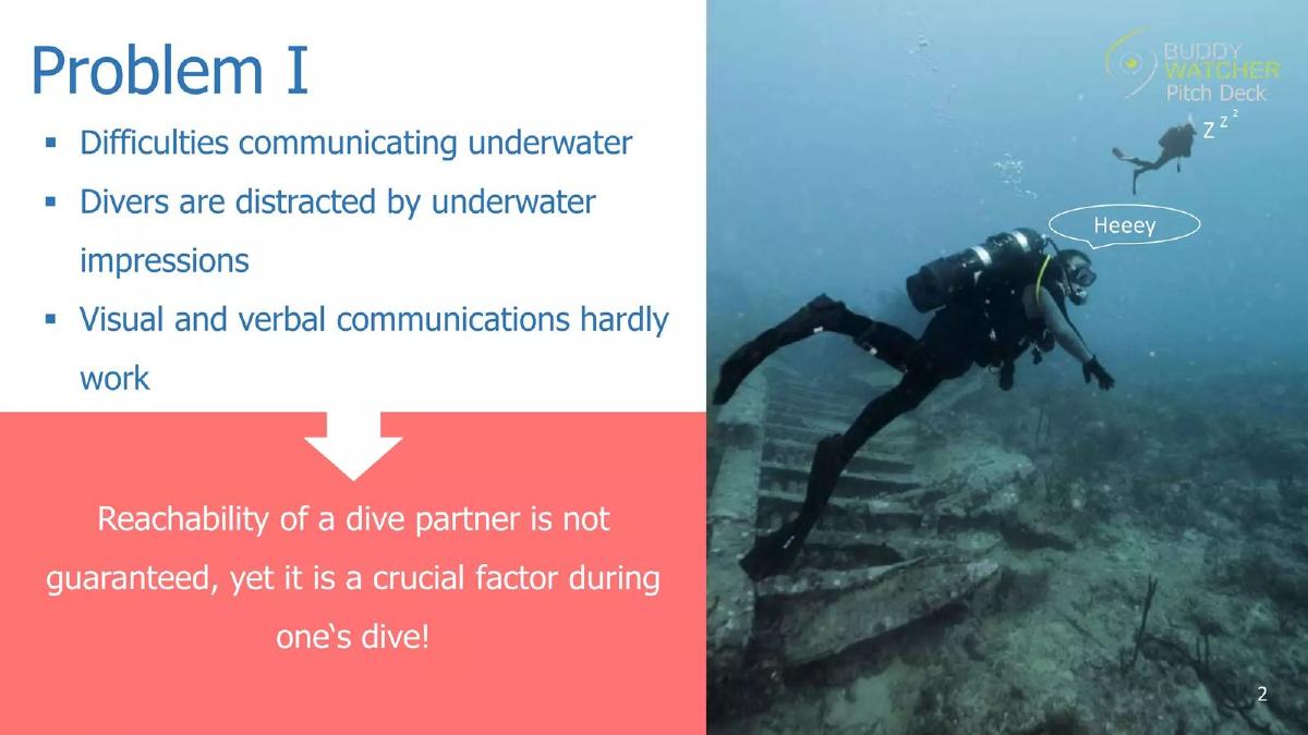 Buddy-Watcher pitch deck slide 2 of 20