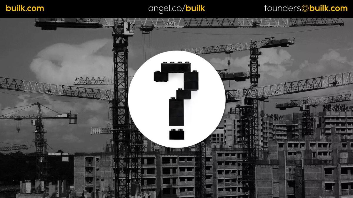 BUILK pitch deck slide 2 of 11
