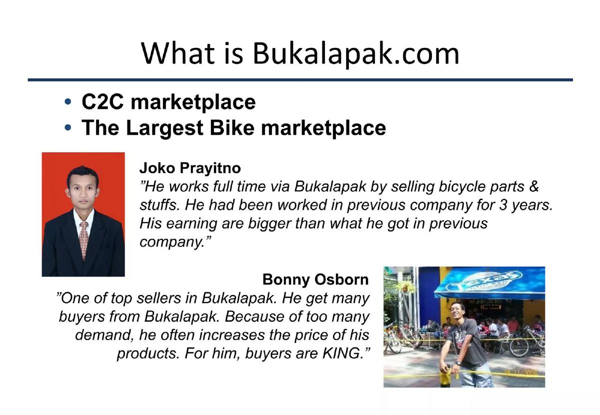 Bukalapak pitch deck slide 3 of 10