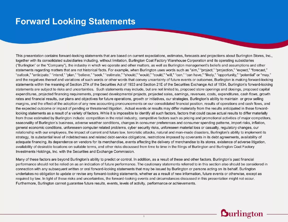 Burlington Stores, Inc. pitch deck slide 2 of 17