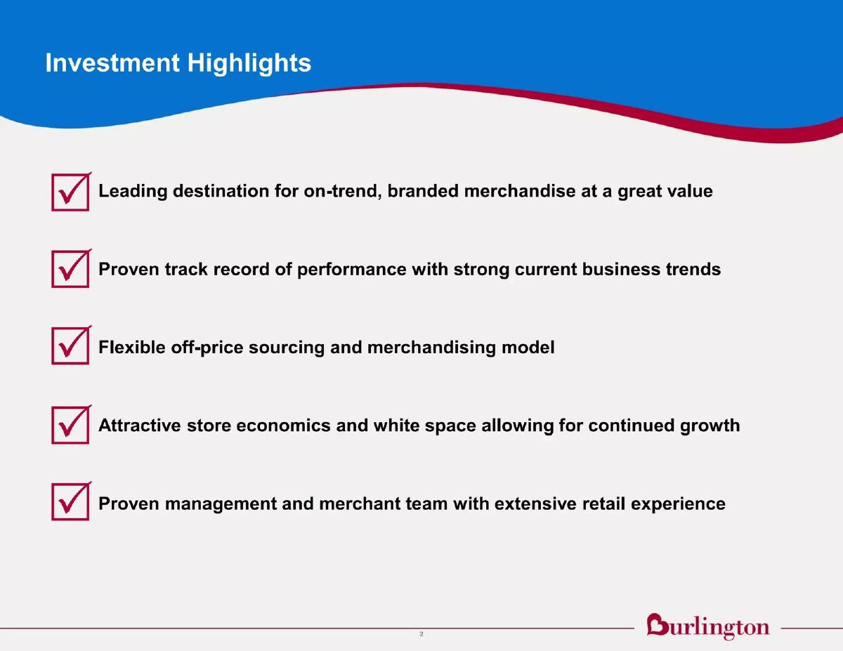 Burlington Stores, Inc. pitch deck slide 3 of 17