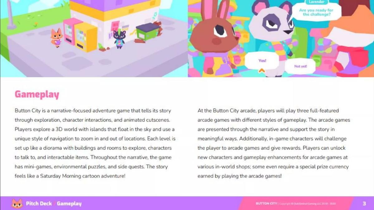 Button City (Subliminal Gaming LLC) pitch deck slide 4 of 23