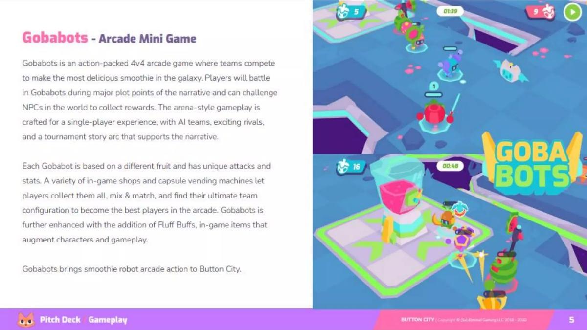 Button City (Subliminal Gaming LLC) pitch deck slide 6 of 23