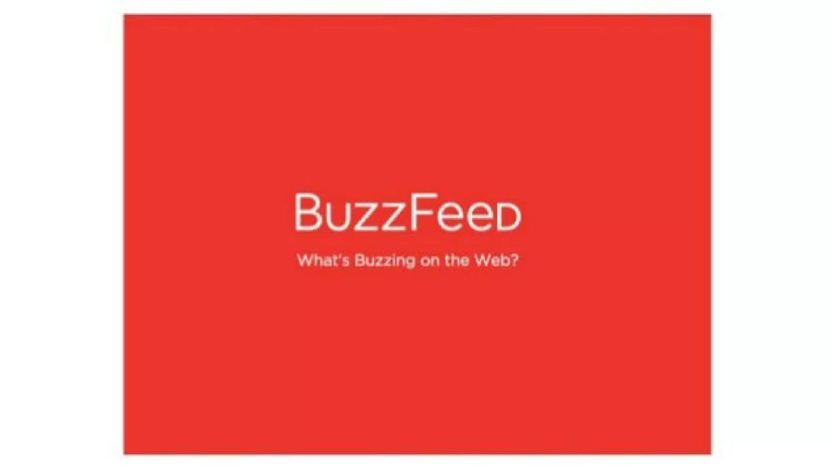 BuzzFeed pitch deck slide 1 of 22