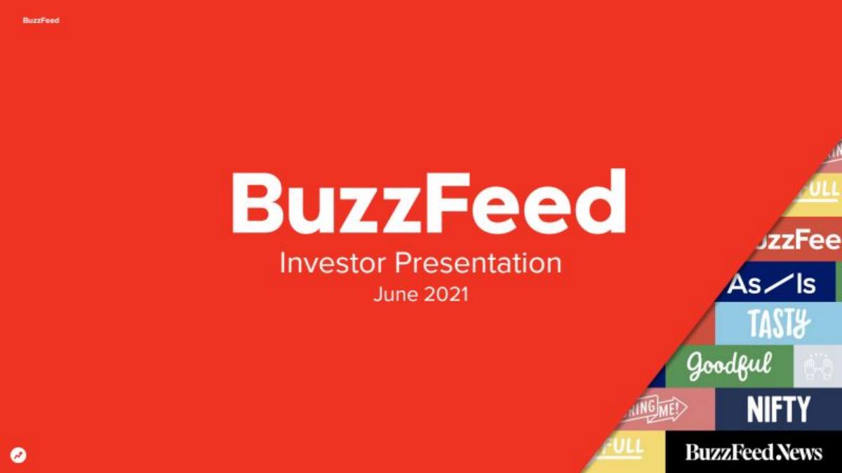 BuzzFeed SPAC pitch deck slide 1 of 38