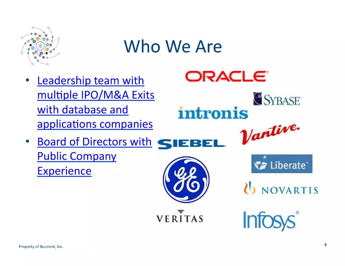 Buzzient pitch deck slide 5 of 14